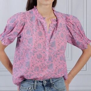 Apiece Apart Pink and Blue Blouse, Small